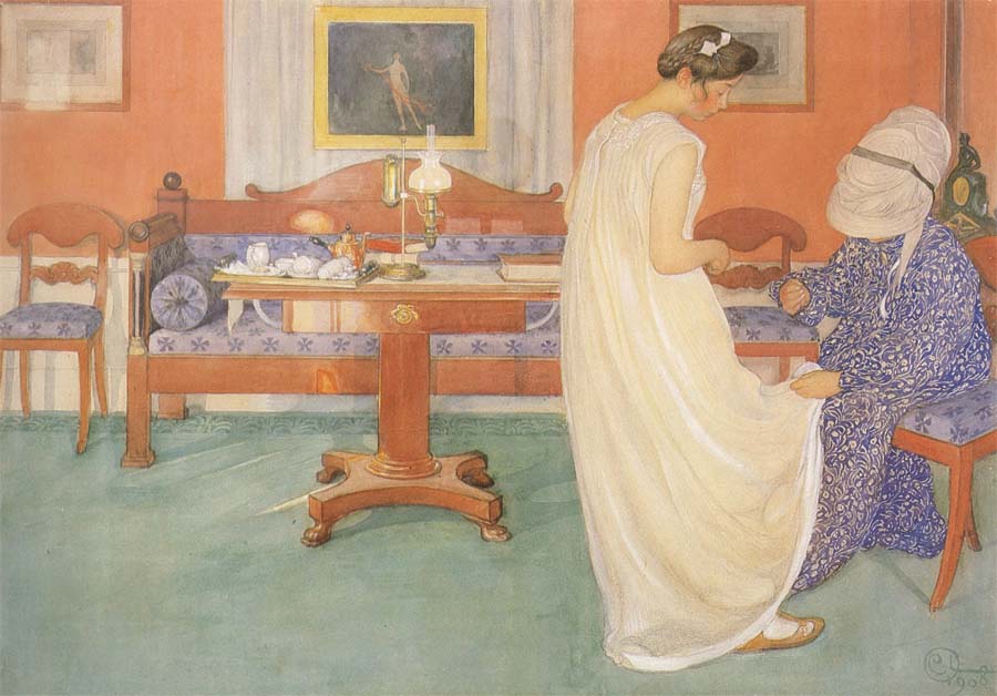 Carl Larsson The Bridesmaid